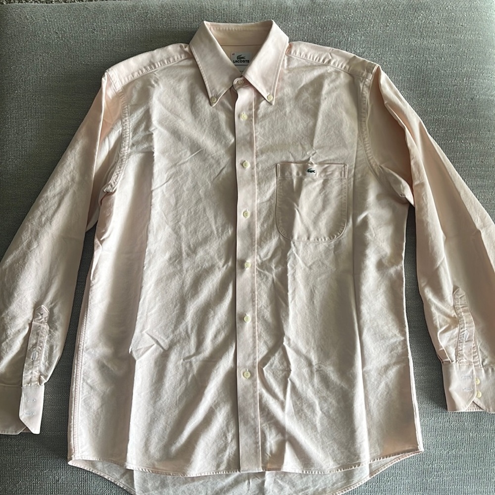 Lacoste Men's Dress Shirt in Light Pink